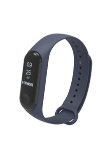 Ремінець для Xiaomi Mi Band 3/4 силіконовий синій Blue Cobalt фото