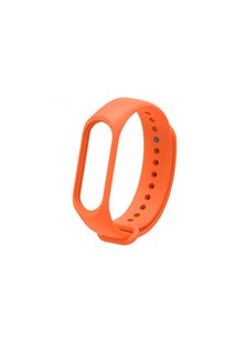 Ремешок для Xiaomi Mi Band 3/4 силиконовый оранжевый Orange фото