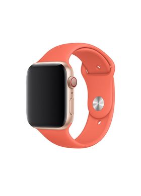 Ремінець Sport Band для Apple Watch 42 / 44mm силіконовий помаранчевий спортивний size (s) ARM Series 6 5 4 3 2 1 Clementine фото