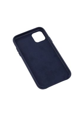 Чехол кожаный ARM Leather Case для iPhone 11 синий Midnight Blue фото