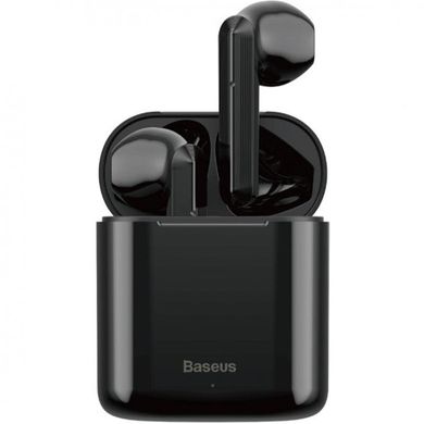 Навушники бездротові вкладиші Baseus W09 Bluetooth з мікрофоном чорні Black фото