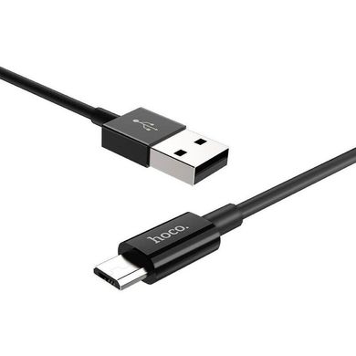 Кабель Micro-USB to USB Hoco X23 1 метр чорний Black фото