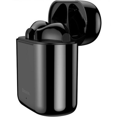 Навушники бездротові вкладиші Baseus W09 Bluetooth з мікрофоном чорні Black фото