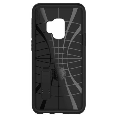 Чехол противоударный Spigen Original Slim Armor с подставкой для Samsung Galaxy S9 черный ТПУ+пластик Black фото