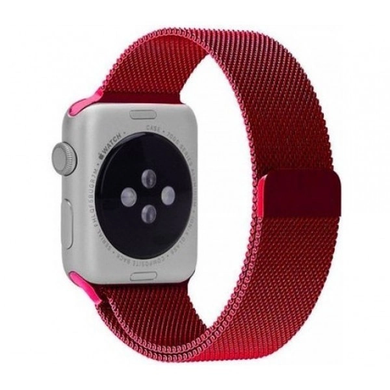 Ремінець міланська петля Milanese loop Apple Watch 42/44мм (14 burqundy) фото