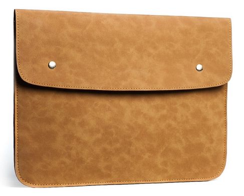Кожаный чехол-конверт Gmakin для Macbook New Air 13 (2018-2020) коричневый (GM48-13New) Brown фото