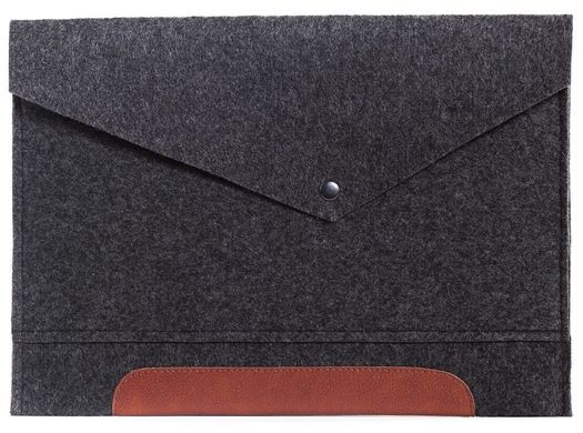Фетровый чехол-конверт Gmakin для Macbook Air 13 (2012-2017) / Pro Retina 13 (2012-2015) черный (GM11) Black фото