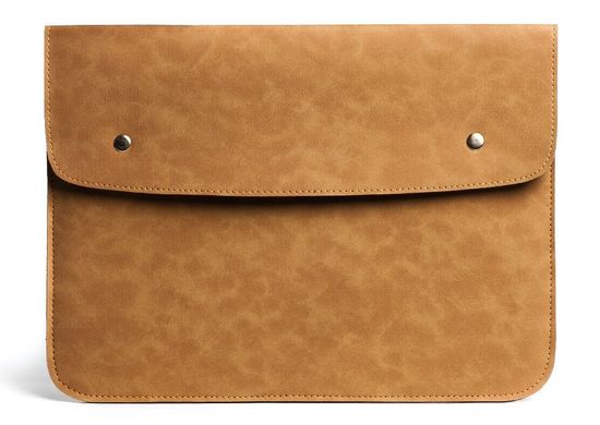 Кожаный чехол-конверт Gmakin для Macbook New Air 13 (2018-2020) коричневый (GM48-13New) Brown фото