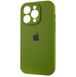 Чехол Silicone Case Full Camera Protective (AA) для Apple iPhone 15 Pro Max (Зелёный / Dark Olive)