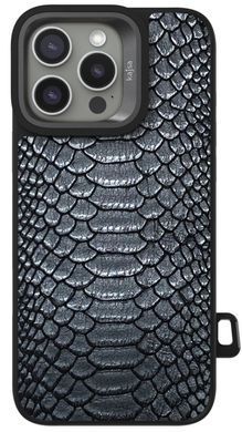 Чохол Kajsa Snake Pattern with MagSafe для iPhone 16 Pro Max Black фото