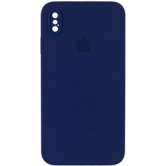 Чохол Silicone Case Square Full Camera Protective для Apple iPhone XS/X Midnight blue фото