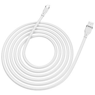 Кабель Lightning to USB Hoco U72 1 метр білий White фото