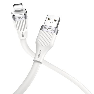 Кабель Lightning to USB Hoco U72 1 метр белый White фото