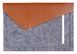 Фетровый чехол-конверт Gmakin для Macbook Air 13 (2012-2017) / Pro Retina 13 (2012-2015) серый+коричневый (GM12) Gray+Brown