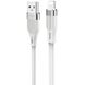 USB Cable Hoco U72 Forest Silicone Lightning White 1.2m