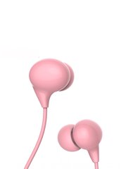 Наушники вакуумные Usams EP-9 3.5 Jack с микрофоном розовые Pink фото