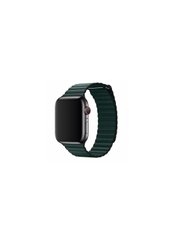 Ремінець Leather loop для Apple Watch 42 / 44mm шкіряний зелений магнітний ARM Series 5 4 3 2 1 Pine Green фото