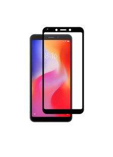 Защитное стекло с полной проклейкой для Xiaomi Redmi 6 (black) фото