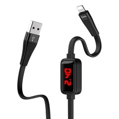 Кабель Lightning to USB Hoco S4 1 метр чорний Black фото