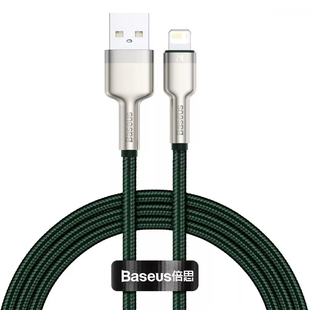 Кабель Baseus Cafule Metal Lightning 2.4A (1m) Green фото