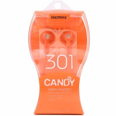 Навушники вкладиші Remax (OR) RM-301 3.5 Jack з мікрофоном помаранчеві Orange фото
