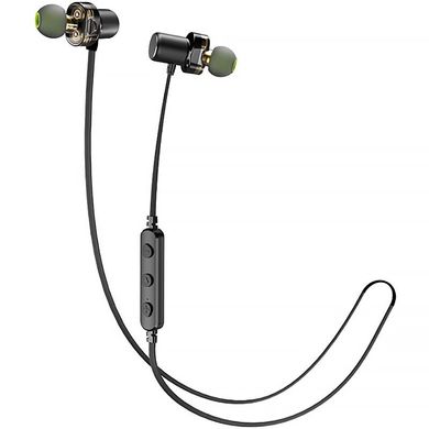 Навушники бездротові вакуумні Awei X680BL Sport Bluetooth з мікрофоном чорні Black фото