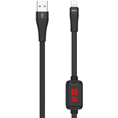 Кабель Lightning to USB Hoco S4 1 метр чорний Black фото