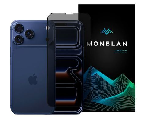 Захисне скло Monblan 2.5D Anti Peep для iPhone 17 Pro Max Black фото