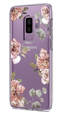 Чохол силіконовий Spigen Original Liquid Crystal Blossom Flower для Samsung Galaxy S9 Plus прозорий Clear фото
