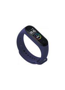 Ремешок для Xiaomi Mi Band 5 силиконовый синий Midnight Blue фото