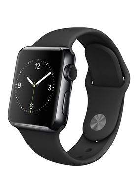 Ремешок Sport Band для Apple Watch 42/44mm силиконовый черный спортивный size(s) ARM Series 6 5 4 3 2 1 Black фото