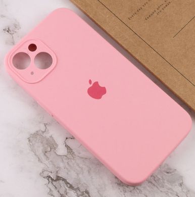 Чохол Silicone Case Full Camera Protective (AA) для Apple iPhone 13 (Рожевий / Light pink) фото