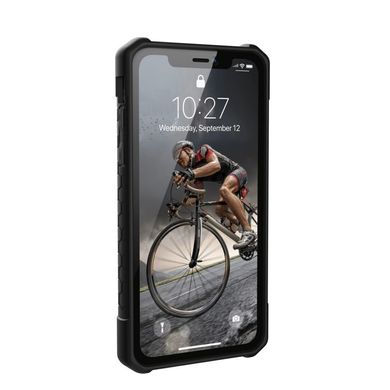 Чохол протиударний UAG Monarch для iPhone Xr чорний ТПУ + пластик Carbon Fiber фото