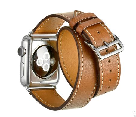 Ремінець шкіряний подовжений для Apple Watch 38/40 mm (brown) фото