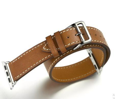 Ремешок кожаный удлиненный for Apple Watch 38/40 mm (brown) фото