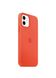 Чохол силіконовий soft-touch Apple Silicone case with MagSafe для iPhone 12/12 Pro помаранчевий Electric Orange
