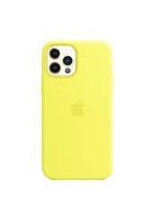 Чехол силиконовый soft-touch ARM Silicone Case для iPhone 12 Pro Max желтый Flash фото
