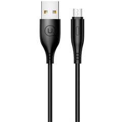 USB Cable Usams US-SJ268 Round U18 MicroUSB Black 1m фото