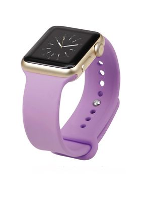 Ремінець Sport Band для Apple Watch 42 / 44mm силіконовий фіолетовий спортивний size (s) ARM Series 6 5 4 3 2 1 Pale Purple фото
