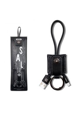 Кабель Micro-USB to USB Remax RC-079i 0,3 метри в шкіряній оплітці Black фото