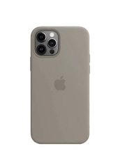 Чехол силиконовый soft-touch ARM Silicone Case для iPhone 12/12 Pro серый Pebble фото