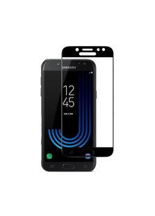 Защитное стекло с полной проклейкой для Samsung j730(17)(black) фото