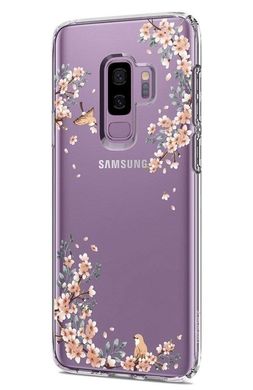 Чохол силіконовий Spigen Original Liquid Crystal Blossom Nature для Samsung Galaxy S9 Plus прозорий Clear фото