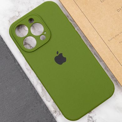 Чохол Silicone Case Full Camera Protective AA для Apple iPhone 14 Pro Dark Olive фото