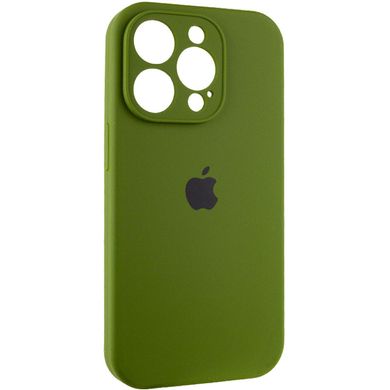 Чохол Silicone Case Full Camera Protective AA для Apple iPhone 14 Pro Dark Olive фото