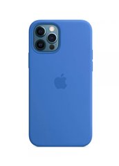 Чехол силиконовый soft-touch Apple Silicone case with Mag Safe для iPhone 12 Pro Max синий Capri Blue фото