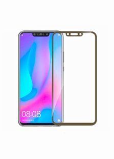 Захисне скло для Huawei P Smart Plus CAA 2D з проклеюванням по всьому склу чорна рамка Black фото