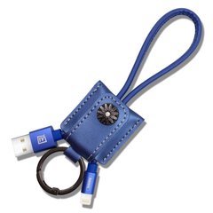 Кабель Micro-USB to USB Remax RC-079i 0,3 метра в шкіряній оплітці Blue фото