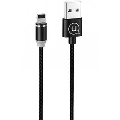 Кабель Lightning to USB Usams US-SJ292 магнітний 1 метр чорний Black фото