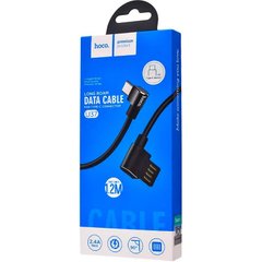 USB Cable Hoco U37 Long Roam Type-C (L Shape) Black 1.2m фото